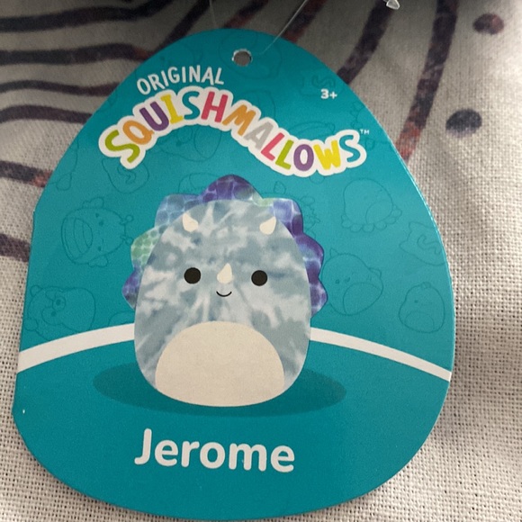 NWT 7” Jerome the Blue Tie-Dye Triceratops Squishmallow - Picture 2 of 4